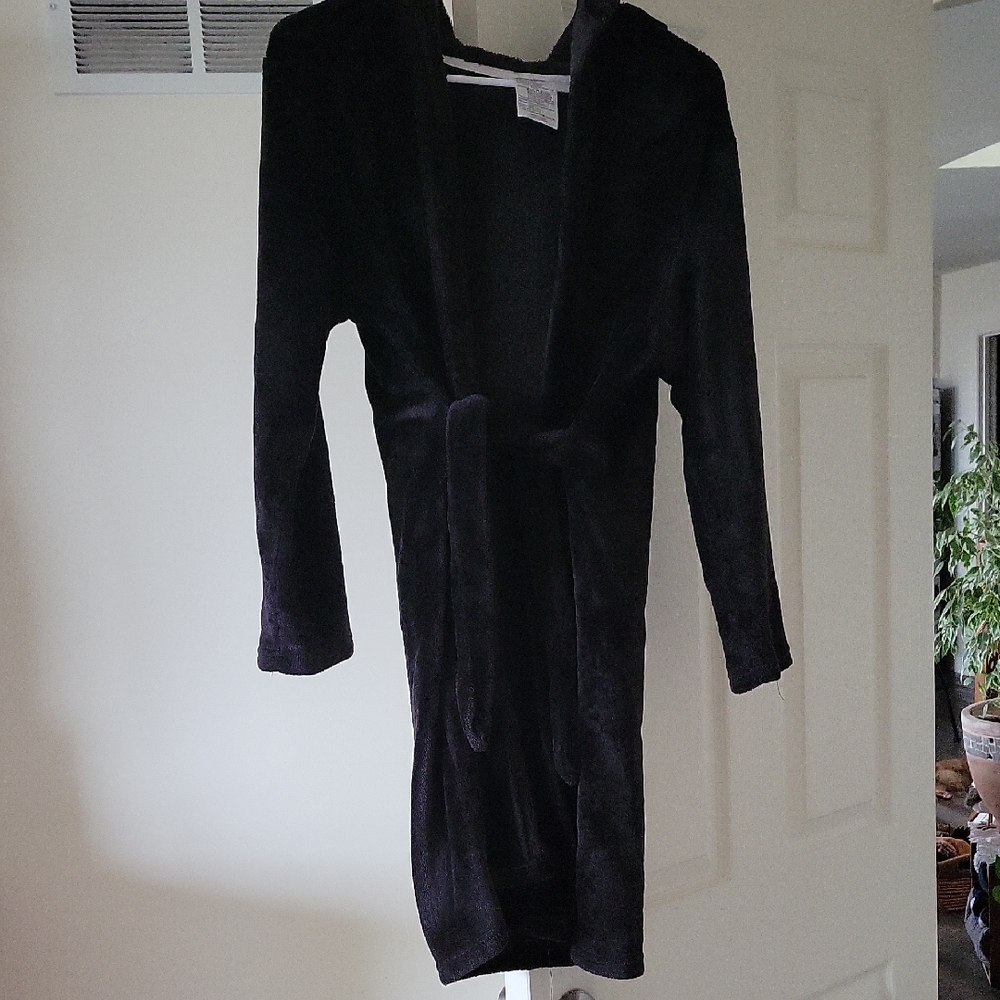Black Plush Robe